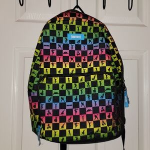 Fortnite Amplify Rainbow Checkered Backpack